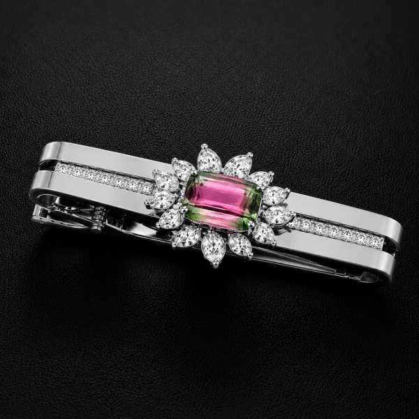 領帶夾→有色寶石 